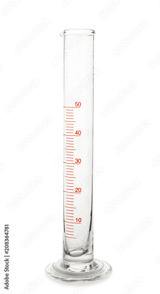 Graduated cylinder on white background Graduated cylinder on white background