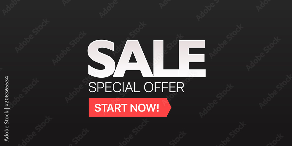 Obraz premium Special offer sale promo banner. Vector illustration