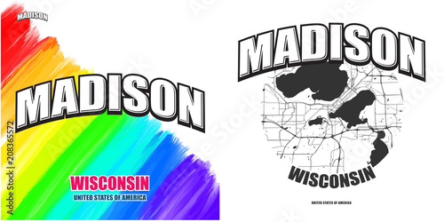 Madison, Wisconsin, two logo artworks