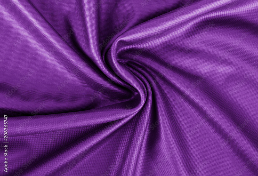 Fototapeta premium Closeup of rippled black silk fabric