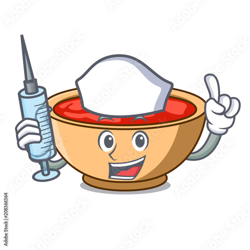 Nurse tomato soup character cartoon photo