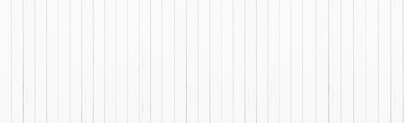 Panorama of White wood planks background