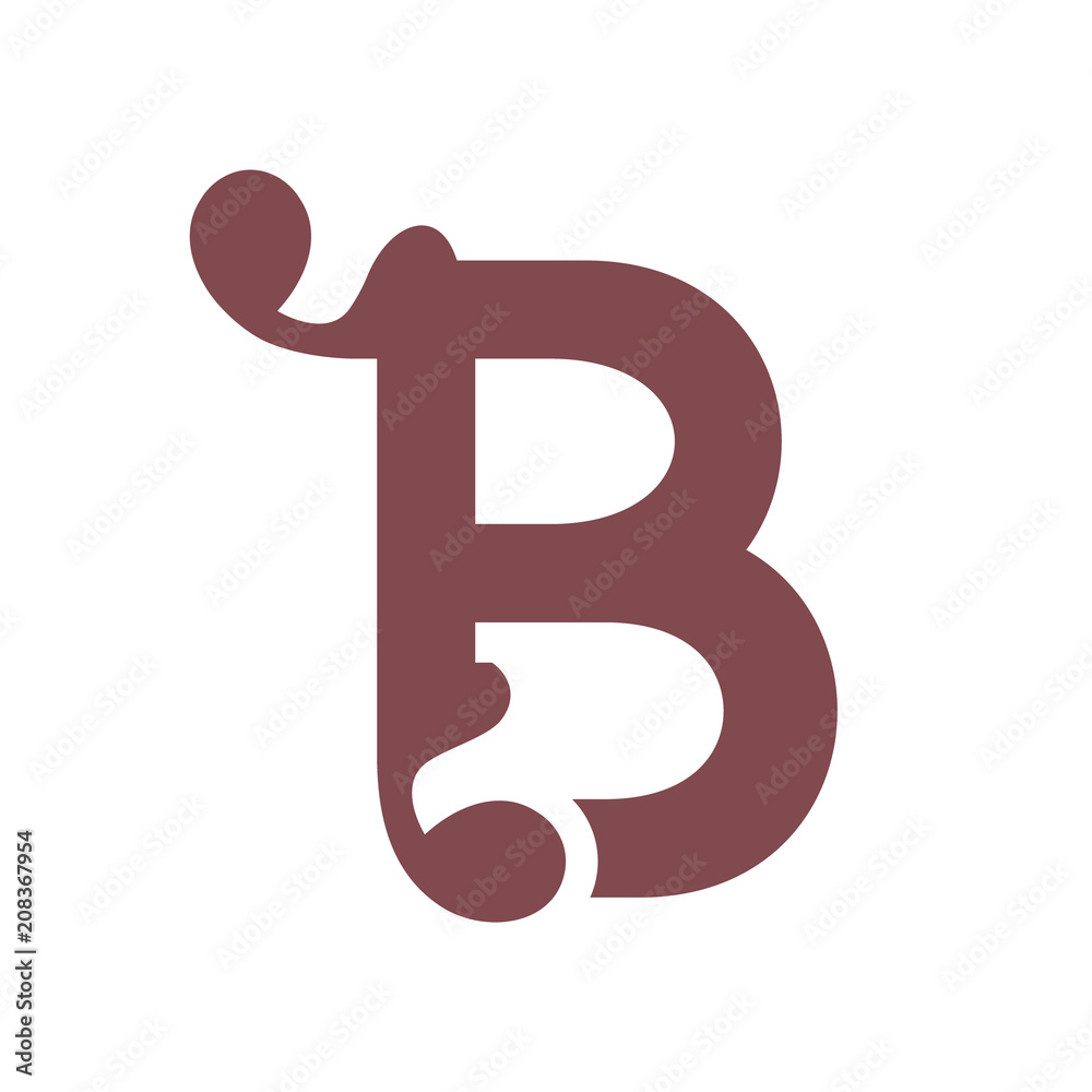Sign of the letter B. Vector Illustration. Sign of the letter B. Vector Illustration.