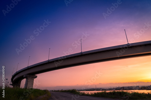 Yokkaichi Inaba Port Line Bridge, Mie, Japan