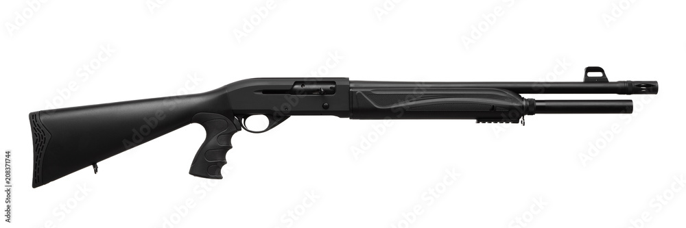 Gun.Shotgun isolated on white Gun.Shotgun isolated on white
