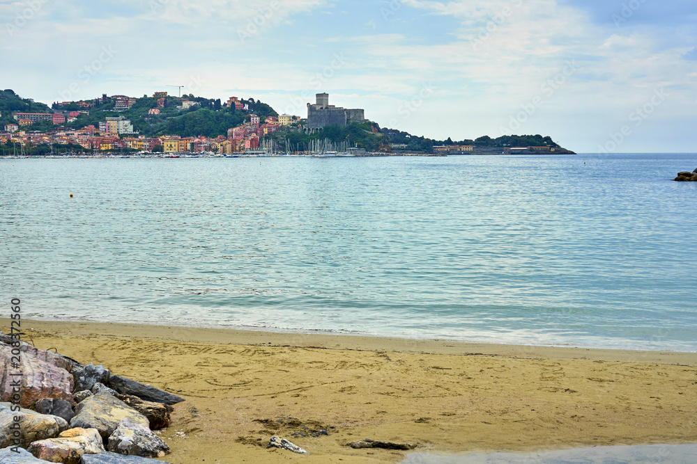Golfo Dei Poeti Lerici On a Sunny Day Panoramic View Taken From
