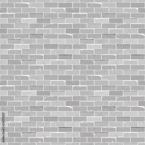 Seamless texture vintage white brick wall.