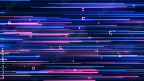 Pink-blue neon animated VJ background