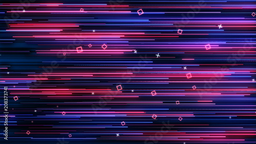 Pink-blue neon animated VJ background