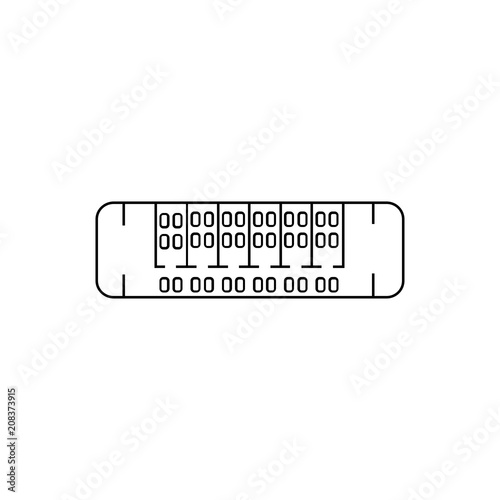 Plan inside the train car icon