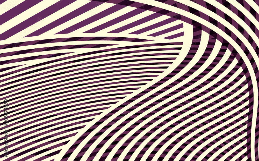 Abstract Curve Stripe Pattern Abstract Curve Stripe Pattern