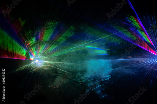 Abstraction of color laser beams 7