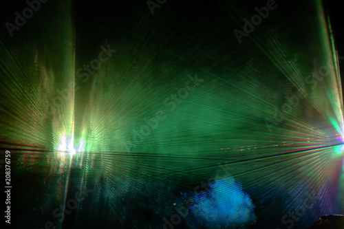 Abstraction of color laser beams 8
