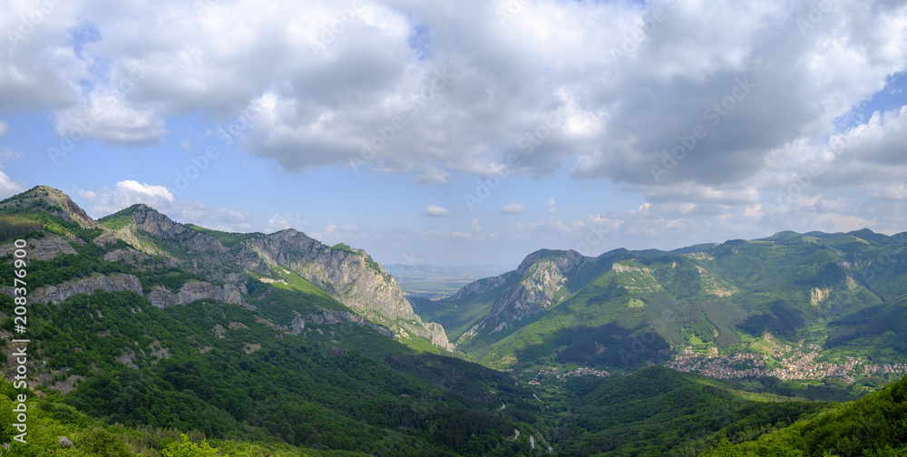 Panorama of mountain ranges 2