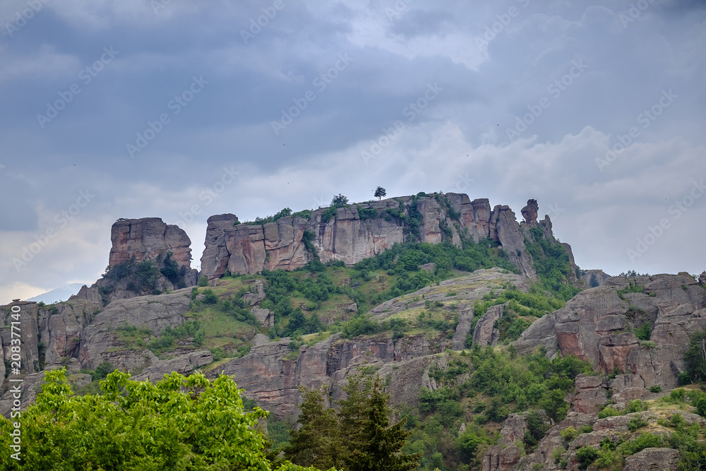 Panorama of the rocky ridge