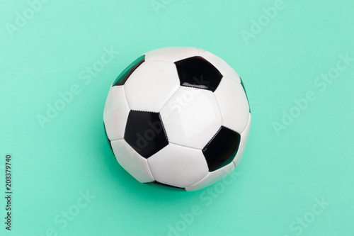Soccer ball on a color background