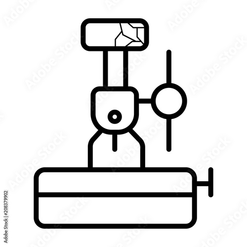 Production machine with a drill