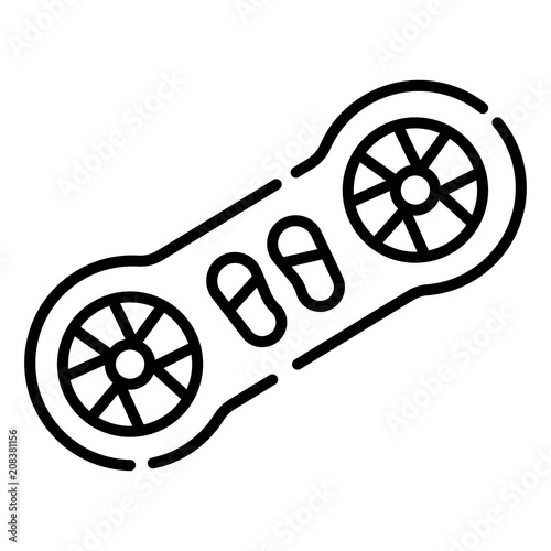 Simple hoverboard icon with shadow