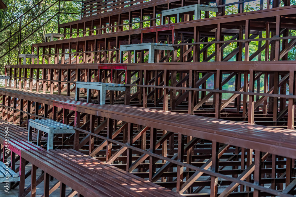 Fototapeta premium Brown metal grandstand