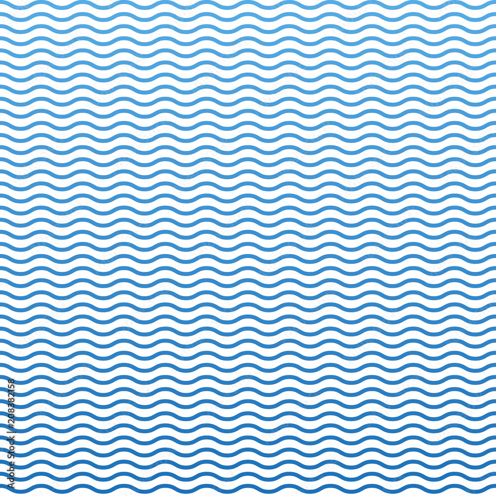 Blue seamless wavy line pattern, ocean, stylish design Blue seamless wavy line pattern, ocean, stylish design