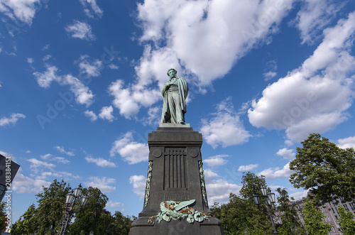 Monument to Pushkin writer in Moscow	