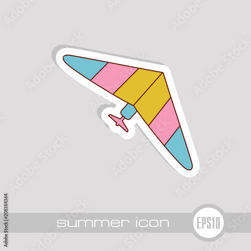 Hang Glider icon. Summer. Vacation