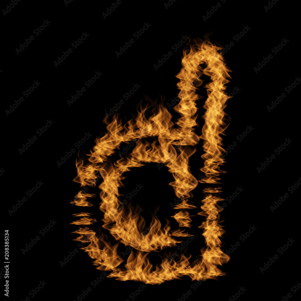 Hot fiery burning flame font made of blazing or raging orange yellow fire isolated on black background. 3D illustration of abstract grungy glowing hell or inferno danger concept energy design Hot fiery burning flame font made of blazing or raging orange yellow fire isolated on black background. 3D illustration of abstract grungy glowing hell or inferno danger concept energy design