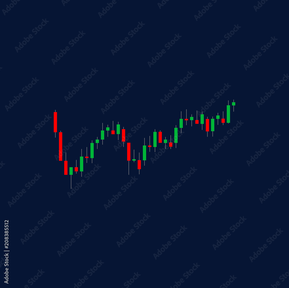 Green Red Vector Candlesticks Investing Trading Green Red Vector Candlesticks Investing Trading