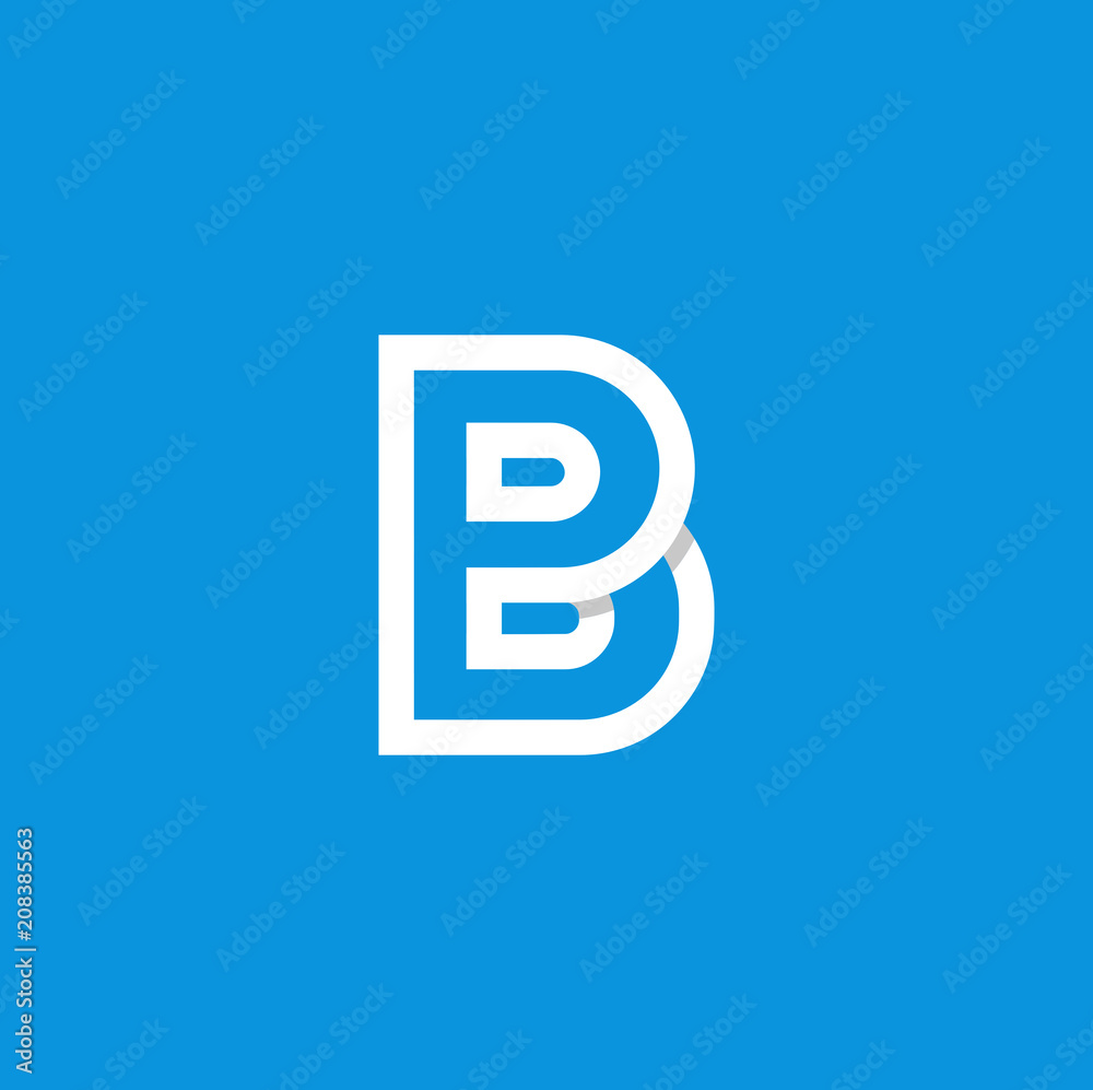 Vector Logo Letter B White Vector Logo Letter B White
