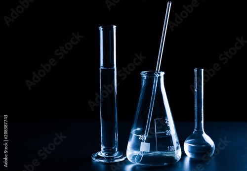 Different laboratory glassw...