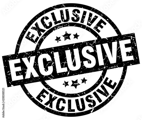 exclusive round grunge black stamp