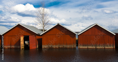 Hangars à bateaux à Kerimaki, Finlande