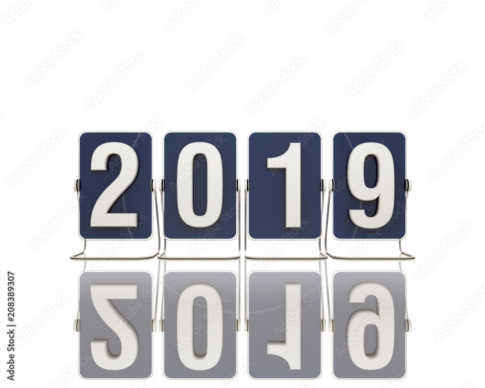 New Year 2019 Creative Design Concept - 3D Rendered Image New Year 2019 Creative Design Concept - 3D Rendered Image