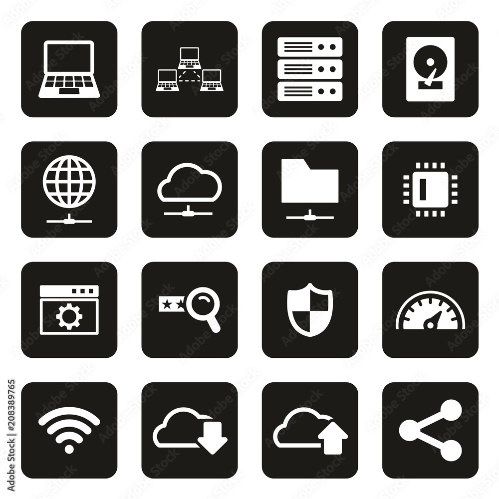 Server Icons White On Black Server Icons White On Black