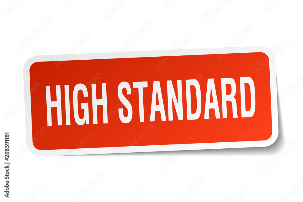 high standard square sticker on white high standard square sticker on white