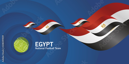 Egypt flag soccer football team abstact stadium background