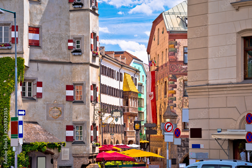 Historic street of Innsbruck view