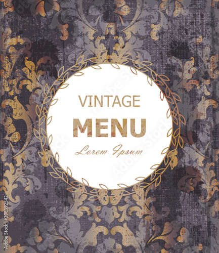Vintage Baroque style background Vector. Luxury Delicate Classic ornament. Royal Victorian decors