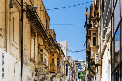 Antique city building in Valletta Malta Europe