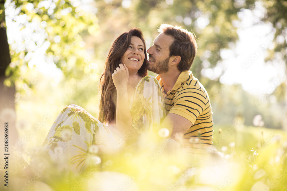 Middle age couple share tender. Middle age couple share tender.