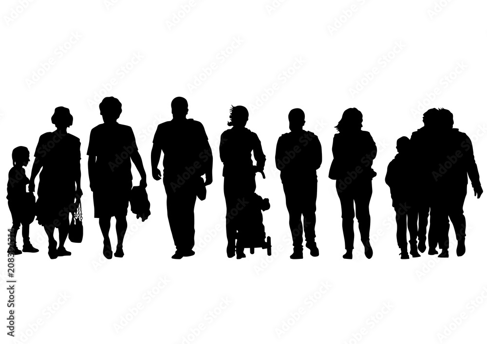 Big crowds people on white background Big crowds people on white background