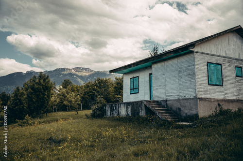 Views Carpathian Mountains in Bran Village