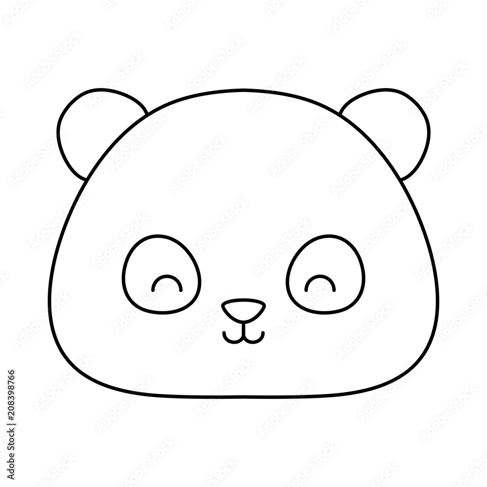 cute panda bear icon over white background, vector illustration cute panda bear icon over white background, vector illustration