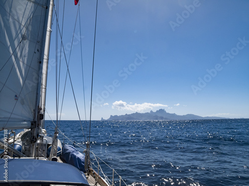 approaching Ua Pou Island f...