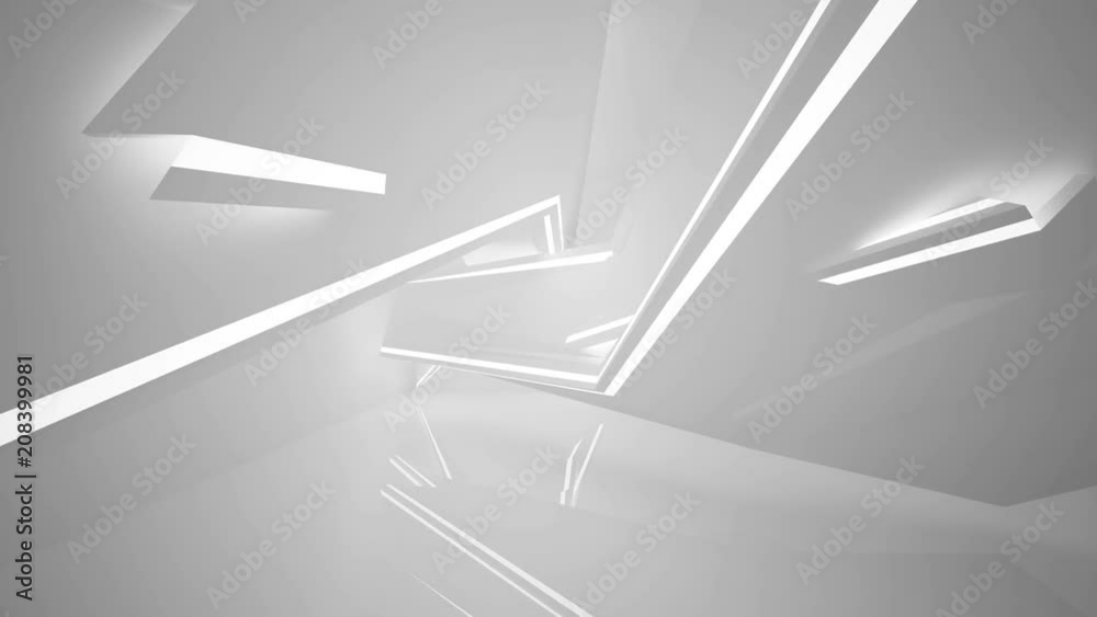 Abstract white interior multilevel public space with window. 3D animation and rendering. Abstract white interior multilevel public space with window. 3D animation and rendering.