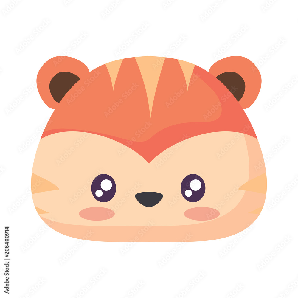 cute tiger icon over white background, vector illustration cute tiger icon over white background, vector illustration