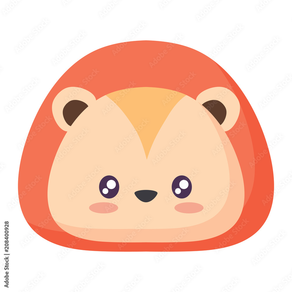 cute lion icon over white background, vector illustration cute lion icon over white background, vector illustration
