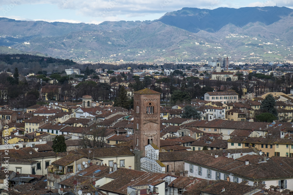 View of Lucca from upper point, Italy