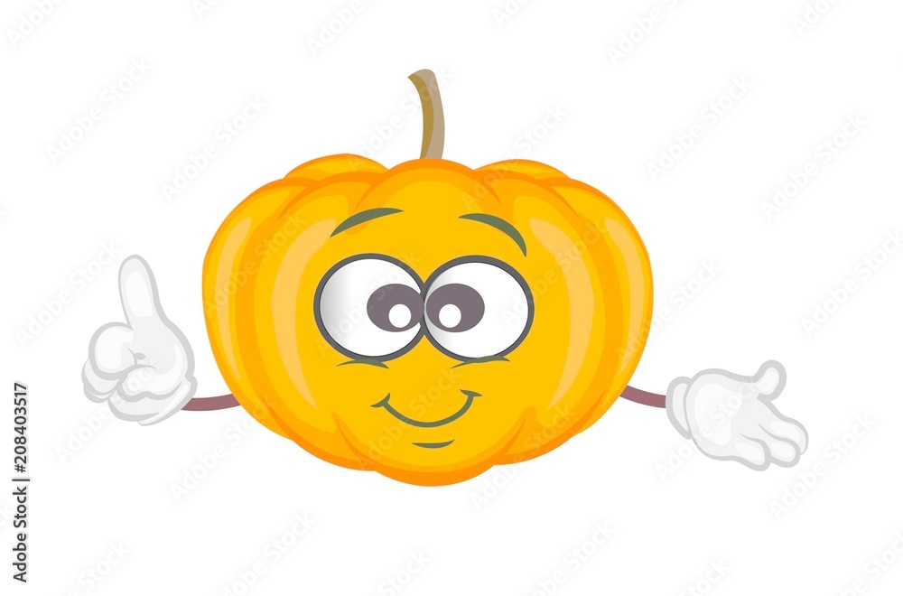 cute pumpkin character. cartoon vector illustration cute pumpkin character. cartoon vector illustration