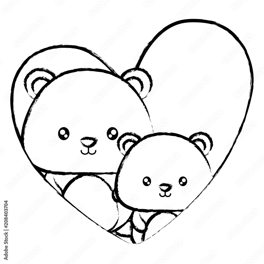 heart with cute squirrels over white background, vector illustration heart with cute squirrels over white background, vector illustration